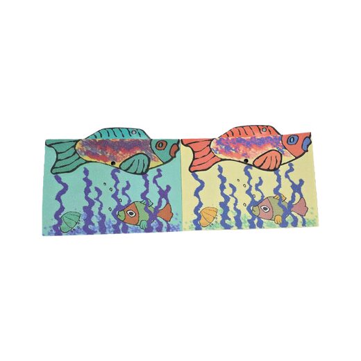 پوشه دکمه دار فانتزی شاین ماهی باله دار 005 - 33-2 ک 50 ب