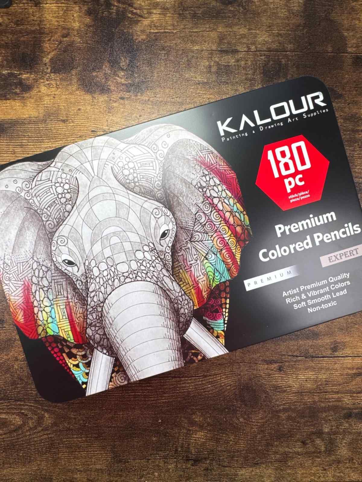 کالر - مداد رنگی 180 رنگ طرح فیل