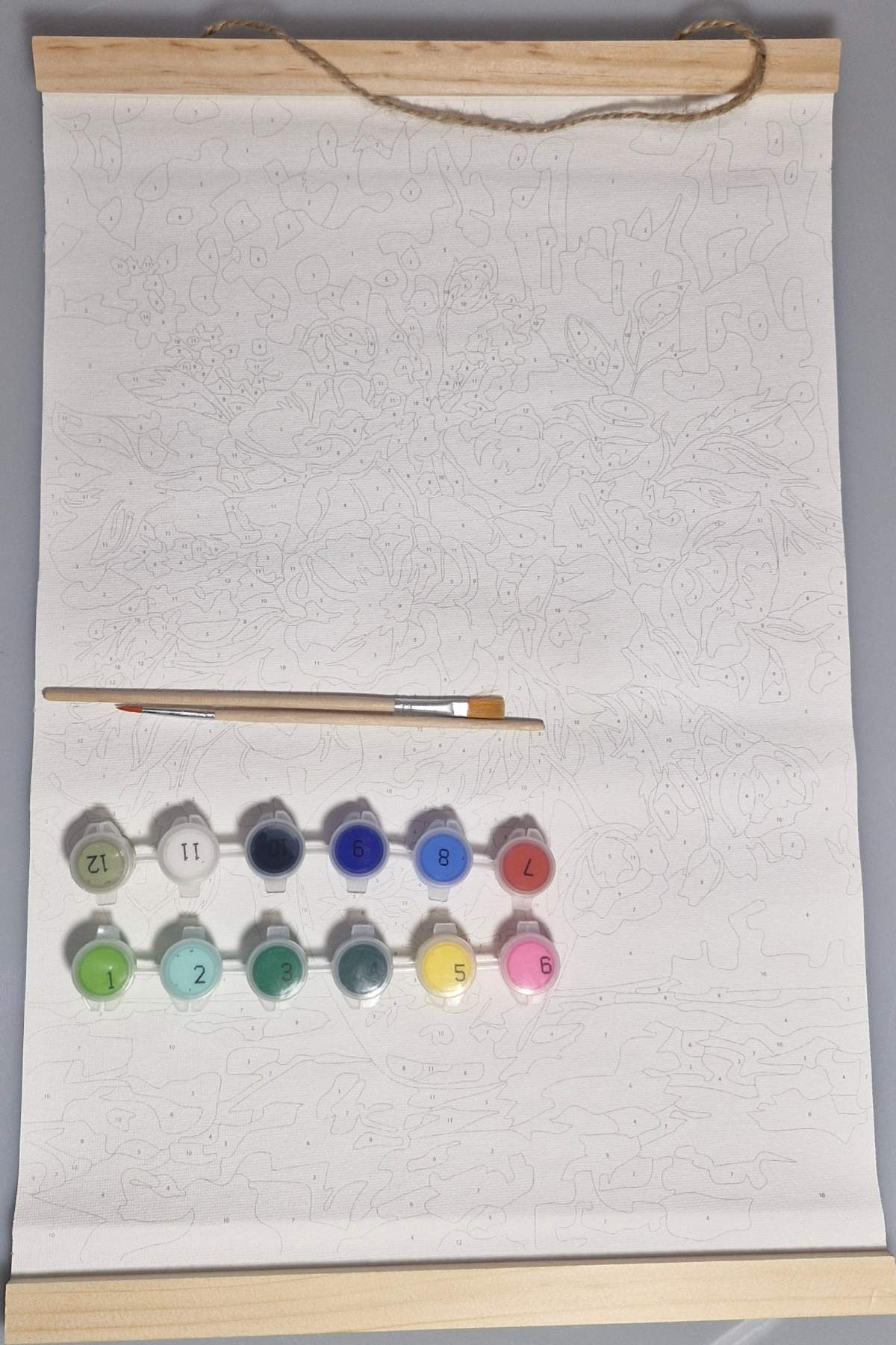 بوم رنگ امیزی روی اعداد سایز A3 همراه با گواش 117-2