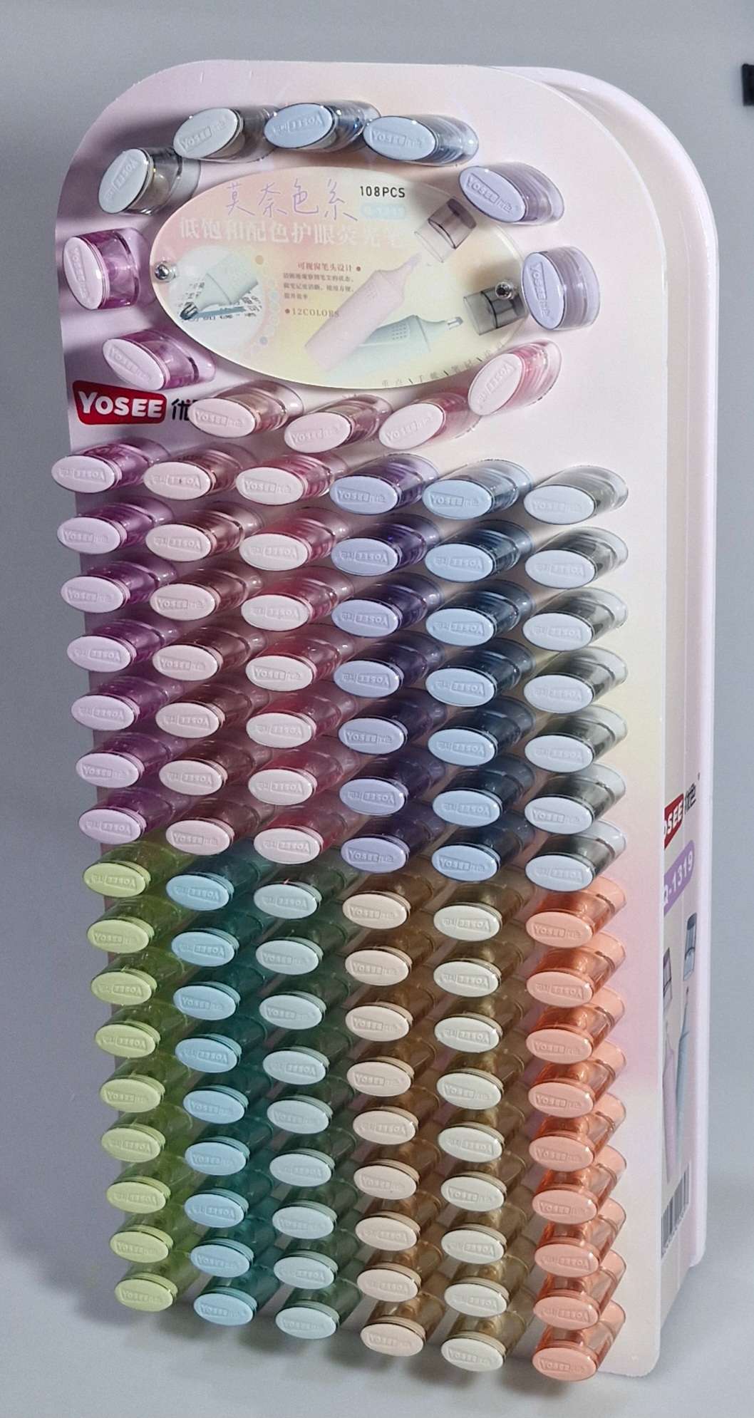 یوسی 1319 - استند مارکر 12 رنگ پاستلی 145-15