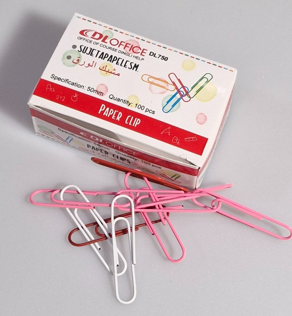 دی ال 750 - کلیپس 50 میل رنگی کارتن 1000 ب